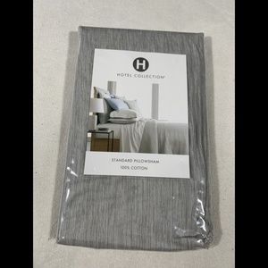 NIB Hotel‎ Collection 525 Yarn Dyed (1) Standard Sham Pillow Case Ash